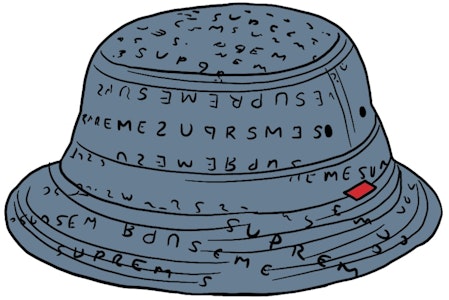 Supreme Jacquard Logos Denim Crusher Biru Buy Supreme Jacquard Logos Denim Crusher Biru