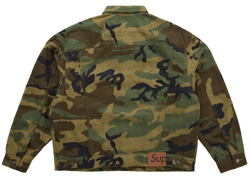 Order Supreme 提花標誌丹寧卡車外套 森林迷彩