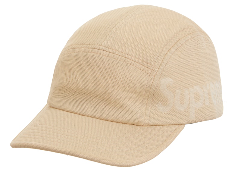 Supreme Jacquard Pique Camp Cap Tan
