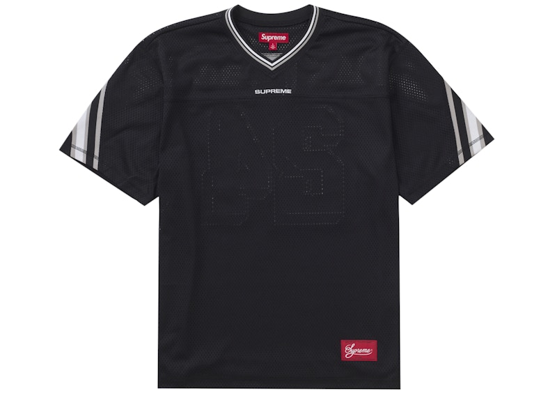 Order 슈프림 자카드 립 풋볼 저지 블랙