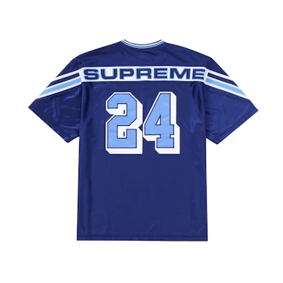 Supreme Jacquard Rib Football Jersey Blue