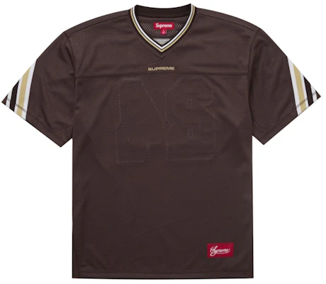 Supreme Camiseta de Fútbol Marrón con Ribete Jacquard Order Supreme Camiseta de Fútbol Marrón con Ribete Jacquard