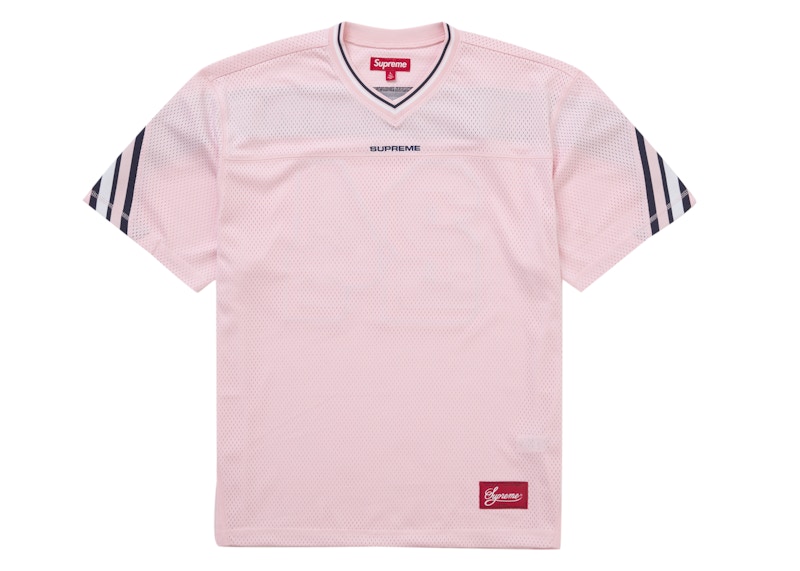 Order シュプリーム ジャカードリブ フットボールジャージ ピンク