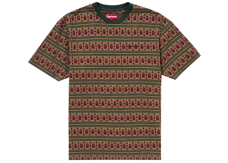 Supreme Jacquard Scarab S/S Top Brown