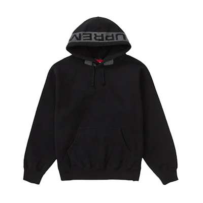 Supreme Jacquard Stripe Hooded Sweatshirt Black