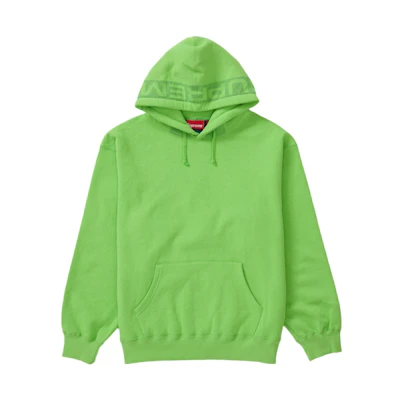 Supreme Jacquard Stripe Hooded Sweatshirt Bright Green