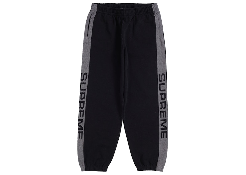 Supreme Jacquard Stripe Sweatpant Black