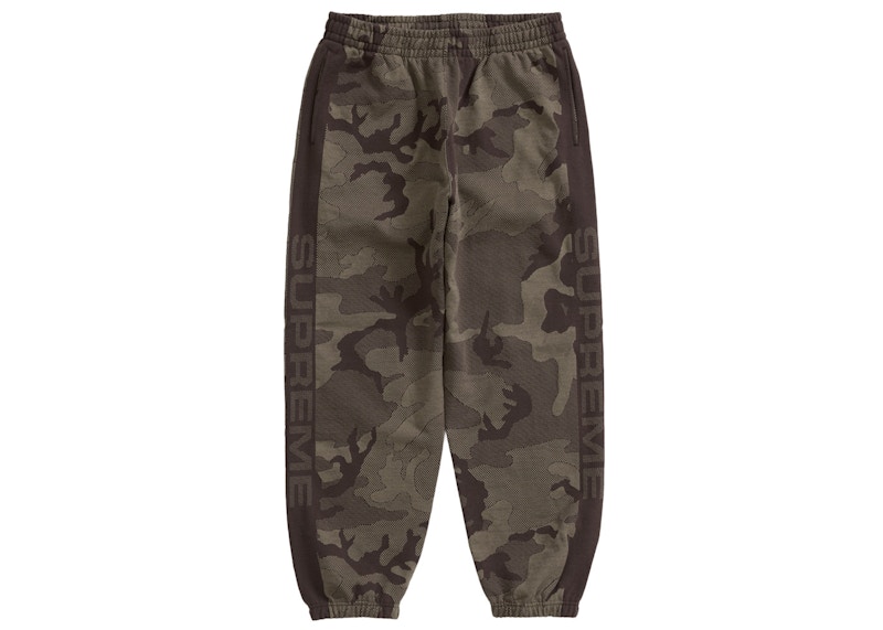 Supreme Jacquard Stripe Sweatpant Brown Camo