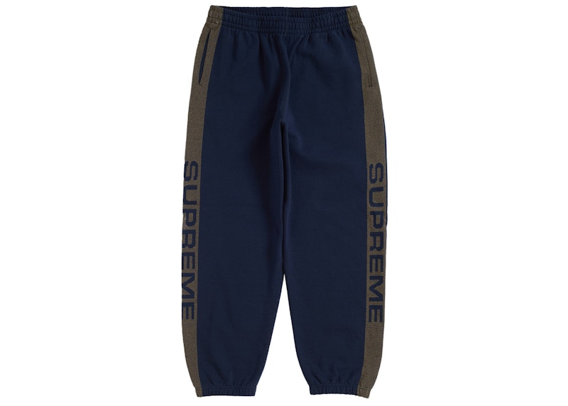 Supreme Jacquard Stripe Sweatpant Navy