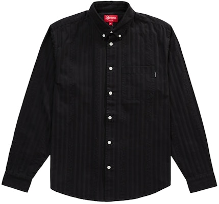 Supreme Jacquard Stripe Twill Shirt Black Buy Supreme Jacquard Stripe Twill Shirt Black