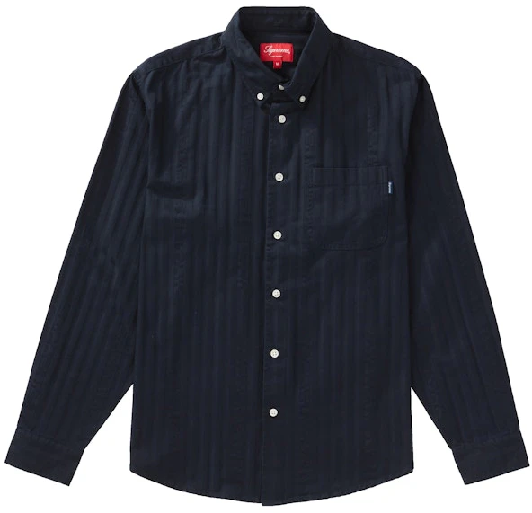 supreme-jacquard-stripe-twill-shirt-navy