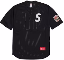 Supreme Japan Shop S Logo Baseball Henley Black Supreme Japan Shop S Logo Baseball Henley Black