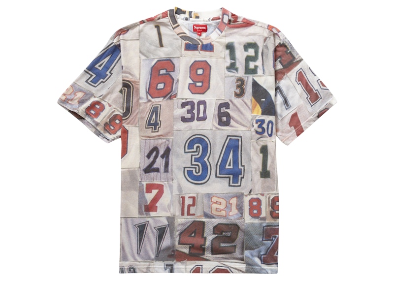 Supreme Jersey Collage S/S Top White