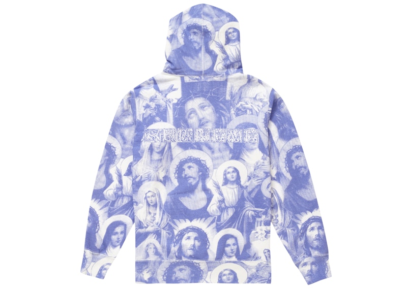 Supreme Jesus and Mary Hooded Sweatshirt Purple 圖 2