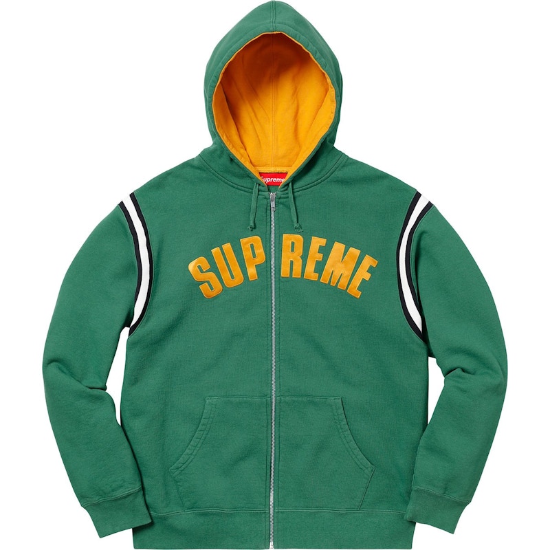 Buy Supreme 杰特袖拉鍊連帽衫 淡松色