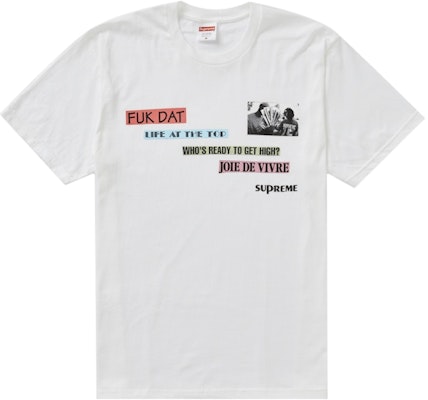 Supreme 生活乐趣白色T恤 Buy Supreme 生活乐趣白色T恤