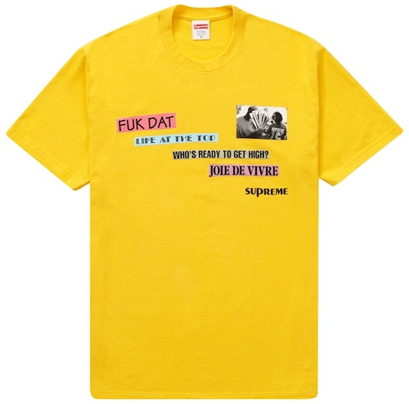 supreme-joie-de-vivre-tee-yellow