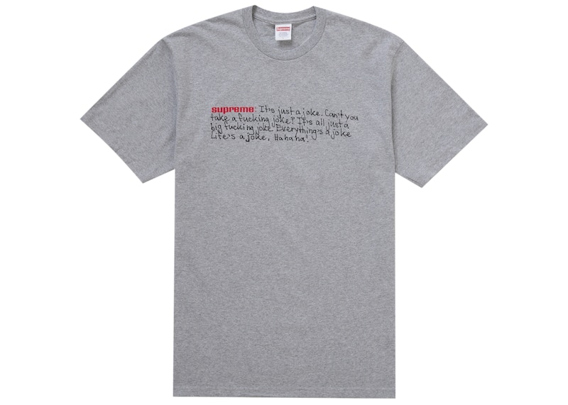 Supreme Joke Tee Heather Grey