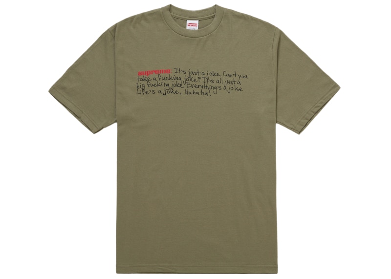 Supreme Joke Tee Light Olive