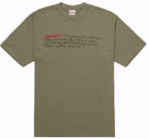 Supreme Joke Tee Light Olive Supreme Joke Tee Light Olive