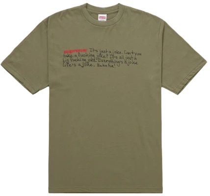 Supreme 玩笑短袖浅橄榄色 Buy Supreme 玩笑短袖浅橄榄色