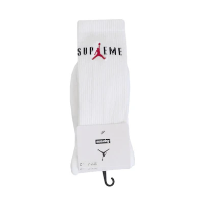 Supreme Jordan Crew Socks White