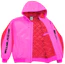 Order Supreme Jordan Jaket Kulit Bertudung (SS26) Merah Jambu