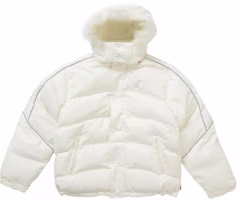 Supreme Jordan Puffer Jacket White Supreme Jordan Puffer Jacket White