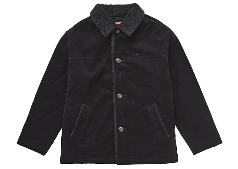 Supreme Kindermann Uncut Corduroy Car Coat Black