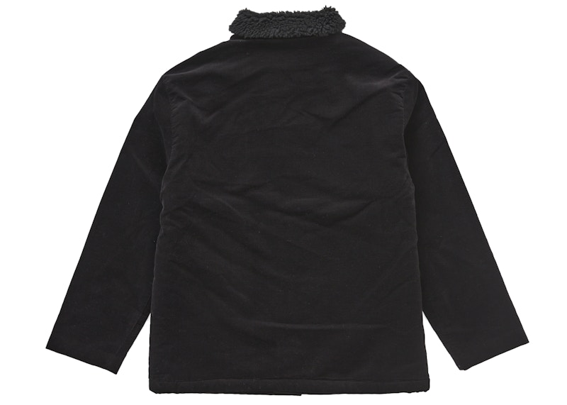 Lookbook Supreme Kindermann 未剪割灯芯绒大衣 黑色