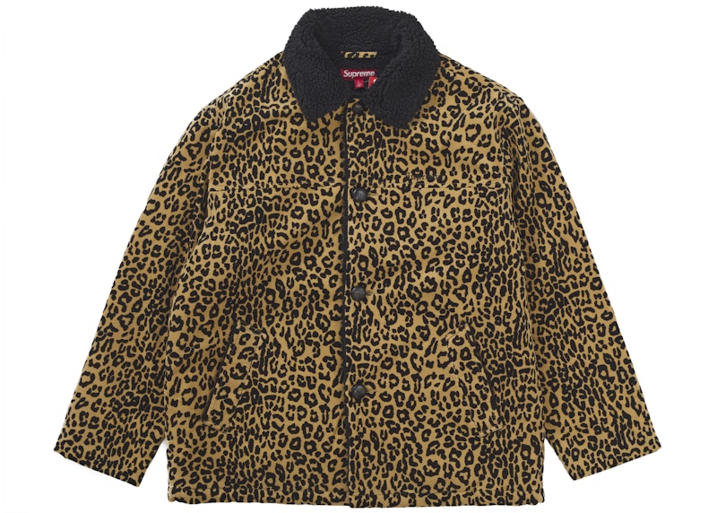 Supreme Kindermann Uncut Corduroy Car Coat Leopard