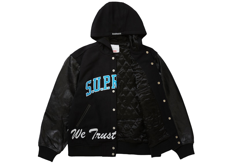 Order Chaqueta Varsity Negra con Capucha Supreme King