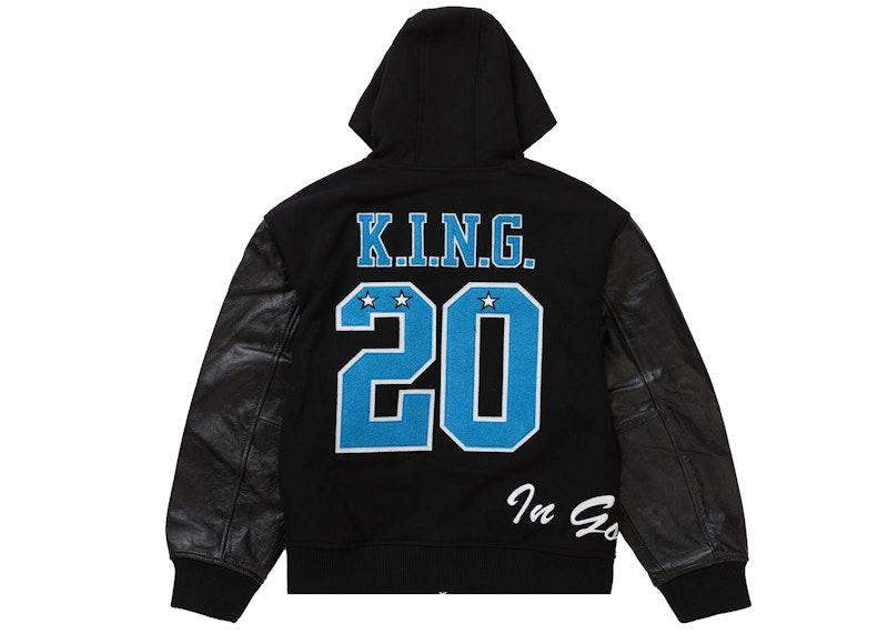 Lookbook Chaqueta Varsity Negra con Capucha Supreme King