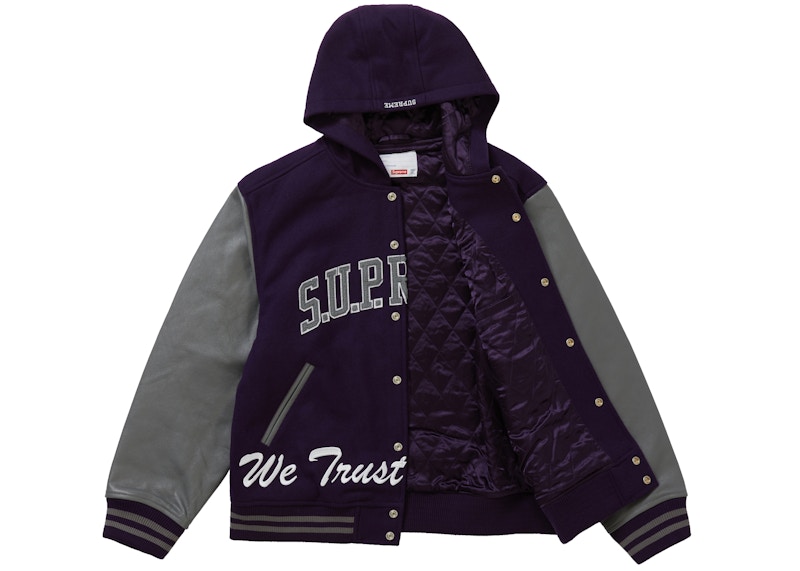 Order 至尊王者連帽棒球外套紫色