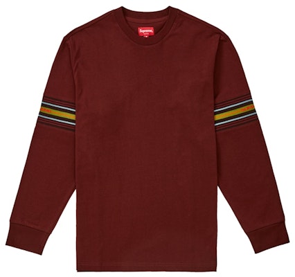 Supreme Top de Manga Larga con Panel de Rayas Tejido Marrón Buy Supreme Top de Manga Larga con Panel de Rayas Tejido Marrón