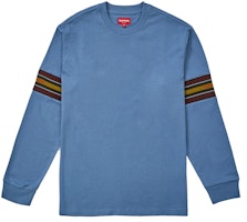 Supreme Knit Panel Stripe LS Top Slate Supreme Knit Panel Stripe LS Top Slate