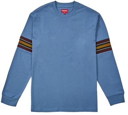 Supreme Knit Panel Stripe LS Top Slate Buy Supreme Knit Panel Stripe LS Top Slate