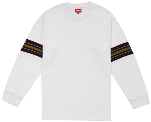 Supreme Knit Panel Stripe LS Top White Buy Supreme Knit Panel Stripe LS Top White