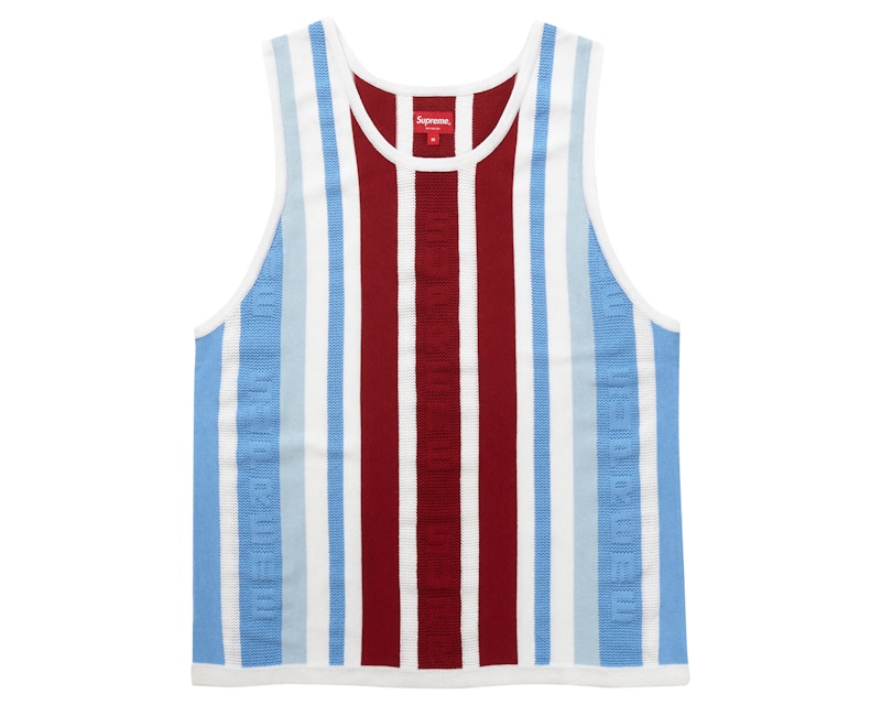 Supreme Knit Stripe Tank Top (SS23) White