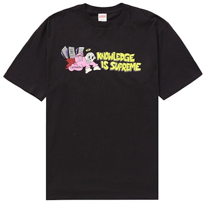 Supreme 黑色知识短袖T恤 Buy Supreme 黑色知识短袖T恤