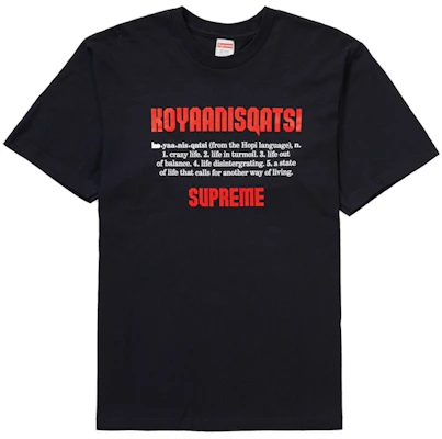 SupremeコヤニスカッツィTシャツ (ネイビー)
Buy SupremeコヤニスカッツィTシャツ (ネイビー)