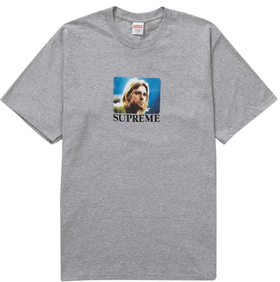 supreme-kurt-cobain-tee-heather-grey