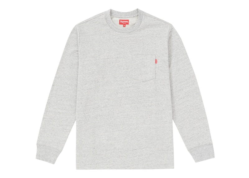 Supreme L/S Pocket Tee (FW18) Heather Grey