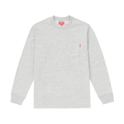 Supreme L/S Pocket Tee (FW18) Heather Grey