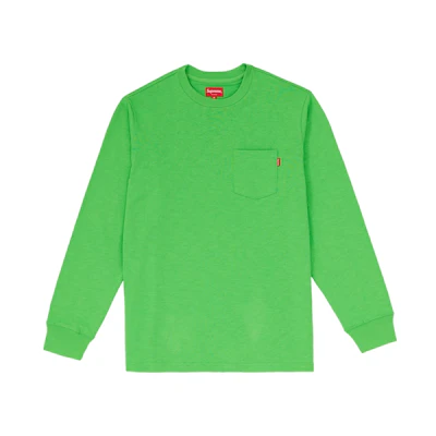Supreme L/S Pocket Tee (FW18) Lime