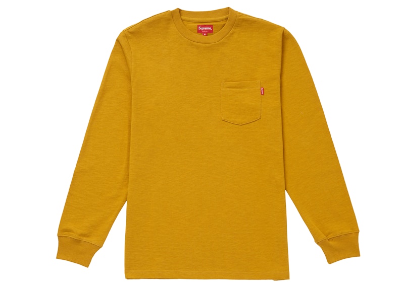 Supreme L/S Pocket Tee (FW18) Mustard