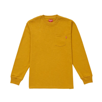 Supreme L/S Pocket Tee (FW18) Mustard