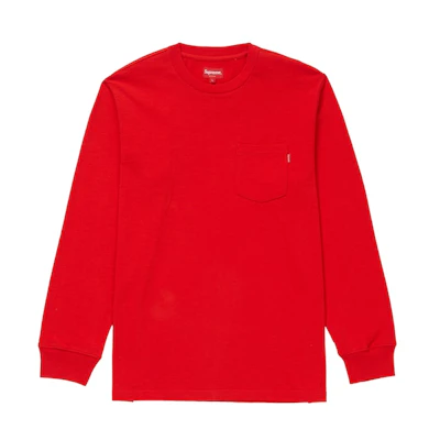Supreme L/S Pocket Tee (FW18) Red