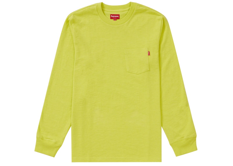 Supreme L/S Pocket Tee Heather Lime