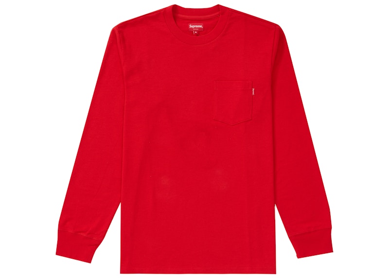 Buy Supreme L/S Pocket Tee Red Tribal Camo - Novelship